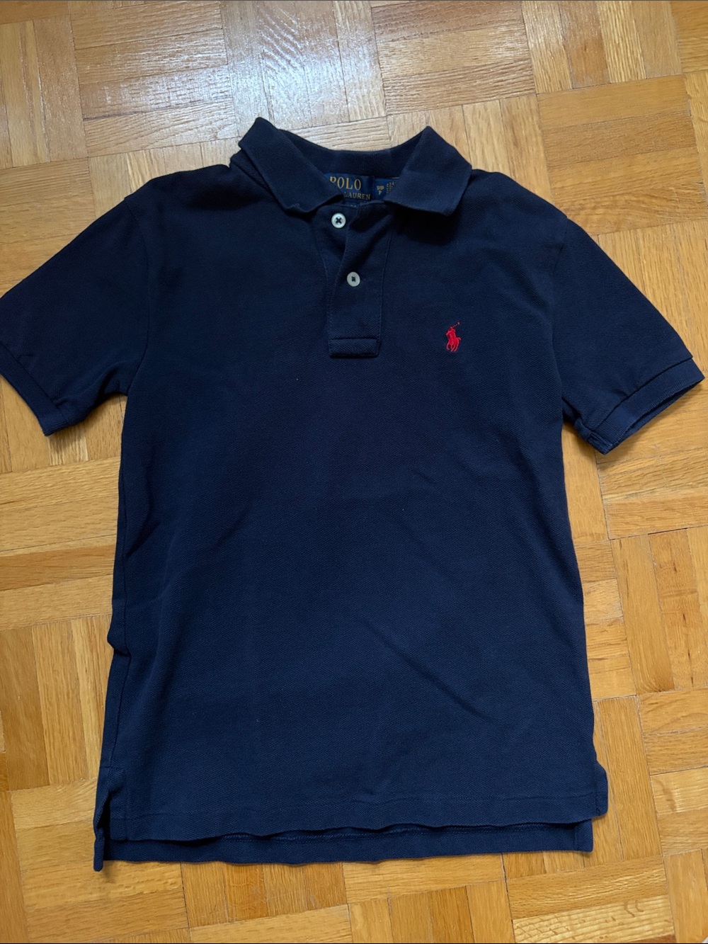 Polo by Ralph Lauren Navy Short-Sleeve Polo with Red Pony
